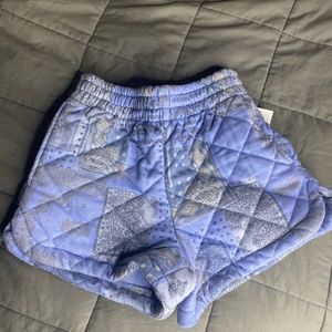 Paisley Bandana Print Quilted Shorts